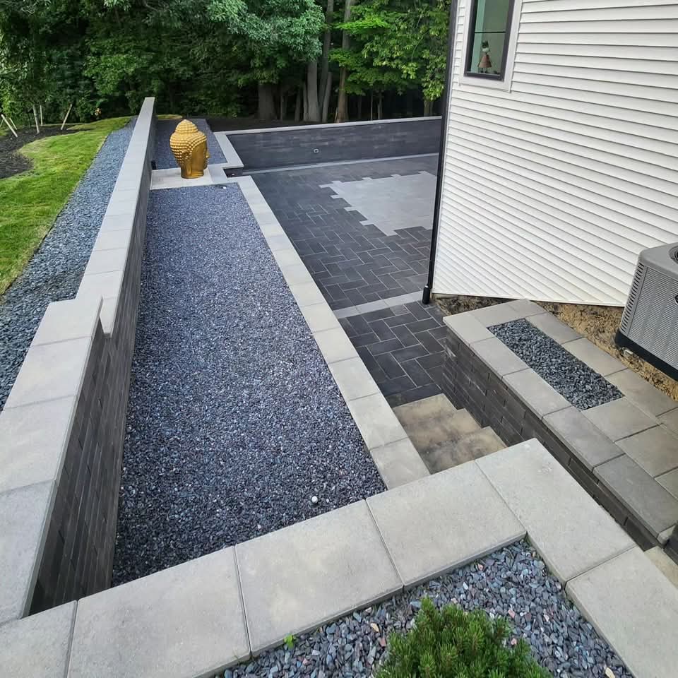 Outdoor living space installed by Bernal Landscape