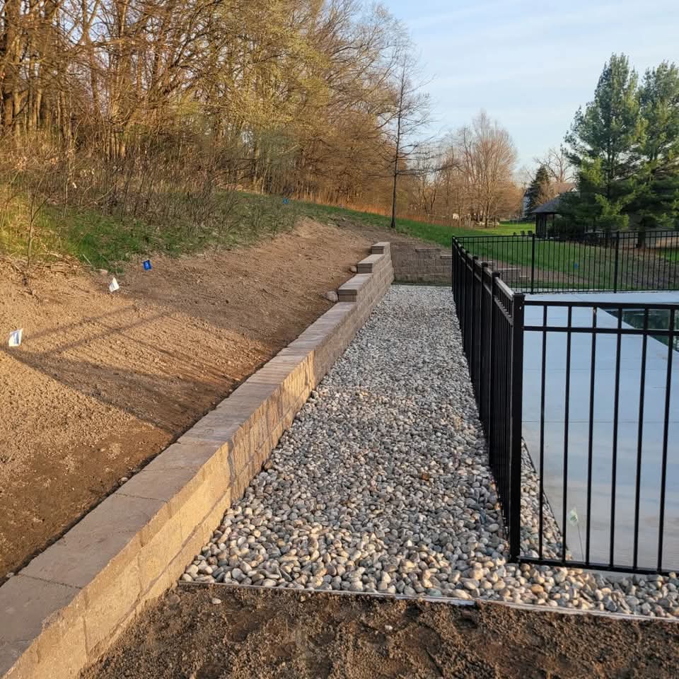 Retaining wall built by Bernal Landscape Management